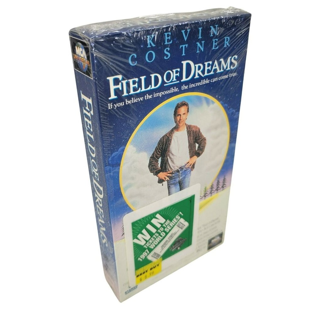 Field of Dreams (NEW SEALED VHS, MCA Watermark) World Series Sticker IGS-Ready